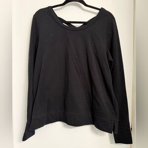 Old Navy Active Black Crisscross Back Pullover Sweatshirt (L)